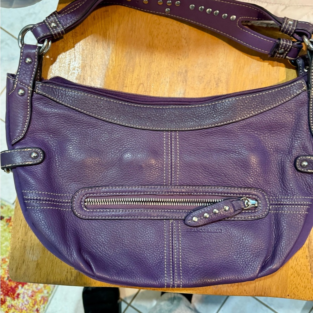Franco Sarto purple leather hobo